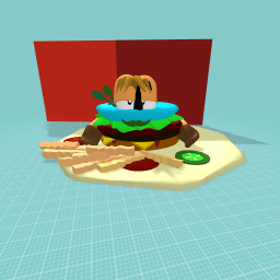 Unicorn burger awaits for lunch