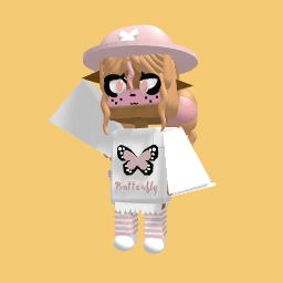 Pink butterfly by@thatanimegirl and @belbows