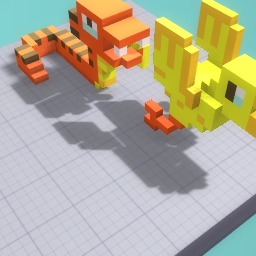 A snake try to eat a bird