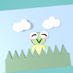 kerokeroppi in grass outside