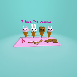 ice cream pet buddies 🐱🐰🐻🐷