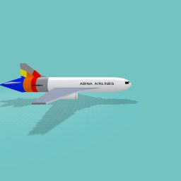 asina airlines boeing 777 landing in