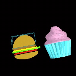 Cupcakes and burgers