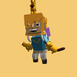 Double Backpack Squirrel + Squirrel on your head + two arm Squirrels