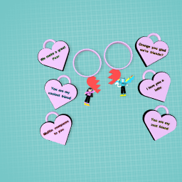 Friendship Pun keychanins and friendship bracelet