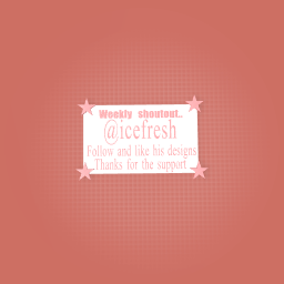 Weekly shoutout…