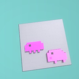 pink/purple pig