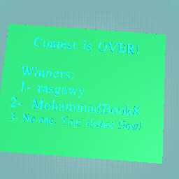 Contest is OVER!