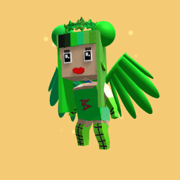 Cute green angel