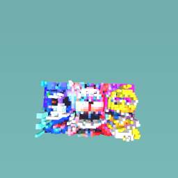 Adventure Witherd Bonnie + Adventure Freddy Fazbear + Adventure Witherd Chica