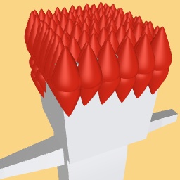 Red spiky hair