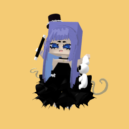 girl magician purple hair