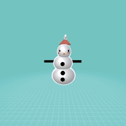 Snowman with a benie