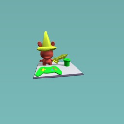 Gaming controler and pipe with a bunny wizard with a sword