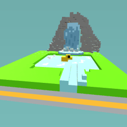 The waterfall and the duck