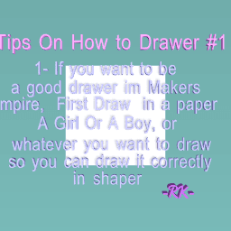 Tips On How to Draw #1