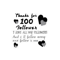 Thank’s for 100 follower