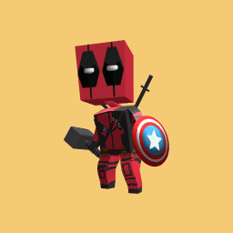 Deadpool with mylonir and cap sheild