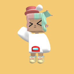 pink and blue cute girl