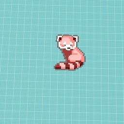 Cute pixal red panda