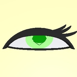 Single green eye