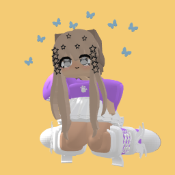 Purple girl with star hair