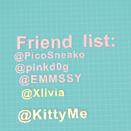 Updated friend list