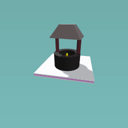 throwing coins in a wishing well