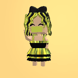  Special 50 followers Gold girl outfit with mask