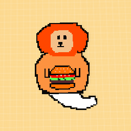 Ghost lion with burger