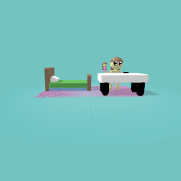 girl in a bedroom