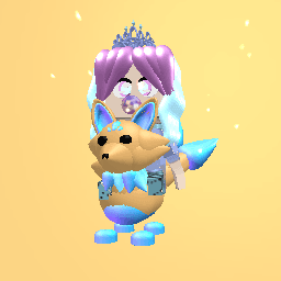 Blue and purple ( hair and eyes inspired by ShadowWolfDragon)