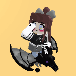 Cute girl with  showbow dragon 