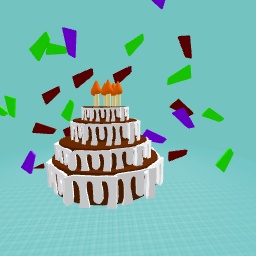 chocolate cake with vannila frosting!!