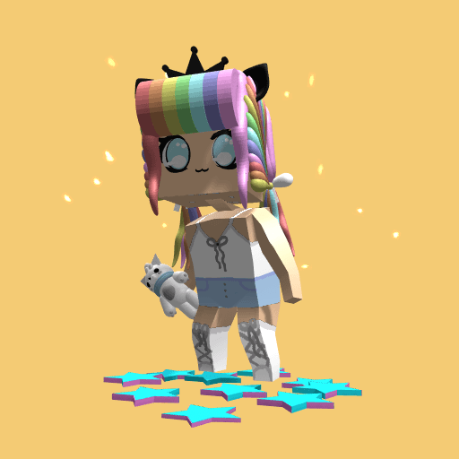 casual raimbow girl