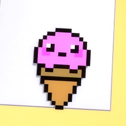 Ice cream cone pixelart