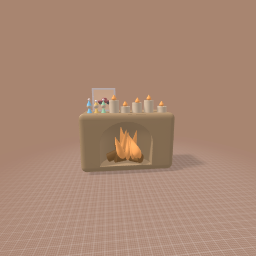 A fireplace