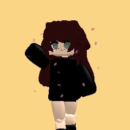 Cute Long Brown Hair Girl With Black Hoodie