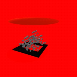 The swimming pool gets destroyed