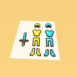 Yellow & blue mincraft