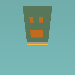 Orange and green wall/face
