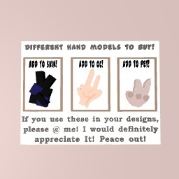 Different Hand models!