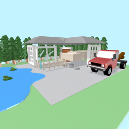 A beatiful house near a lake