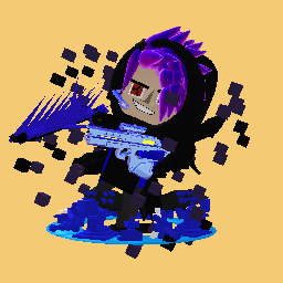 Purple and blue drip