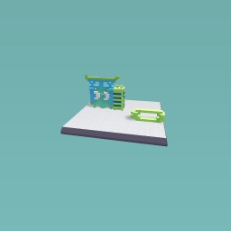 Queen Pacman and a buliding!