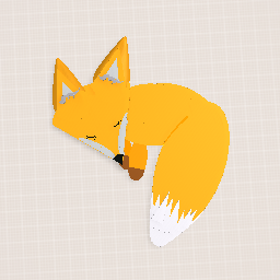 Cute Sleeping Fox