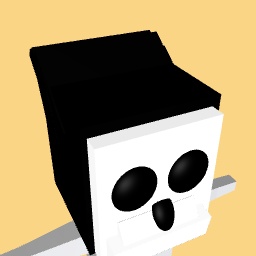 Skull with a hood
