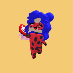 Ladybug with pink wings said ,,Miraculous Ladybug ´´