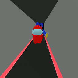 huggy wuggy chaseing amung us