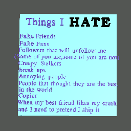 Things I hate...